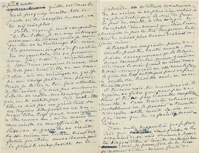 Ill.6. Extrait d’une lettre de Sand à Eugène Lambert, le 2 février 1854, avec des conseils éducatifs. Source : Fonds de la Bibliothèque Ascoli, Correspondance Sand-Lambert, SorbonNum